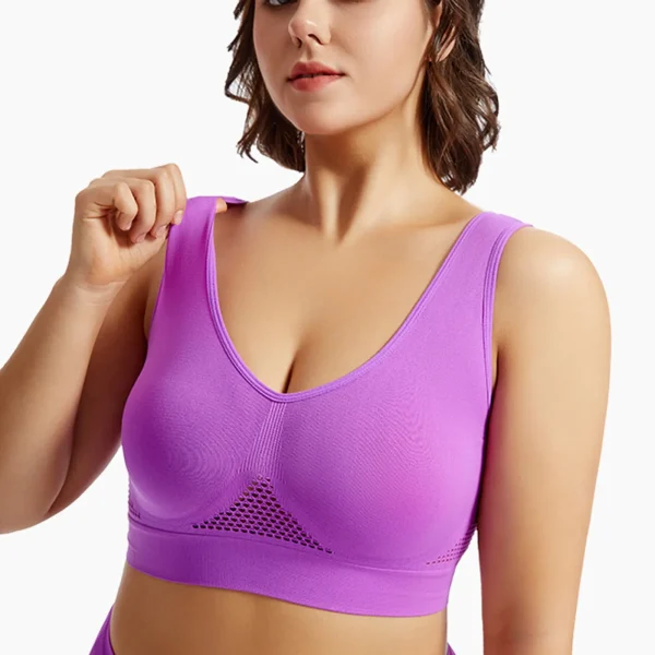 Brassière respirante de CrossFit violette