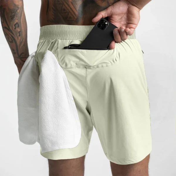 Short running homme kaki