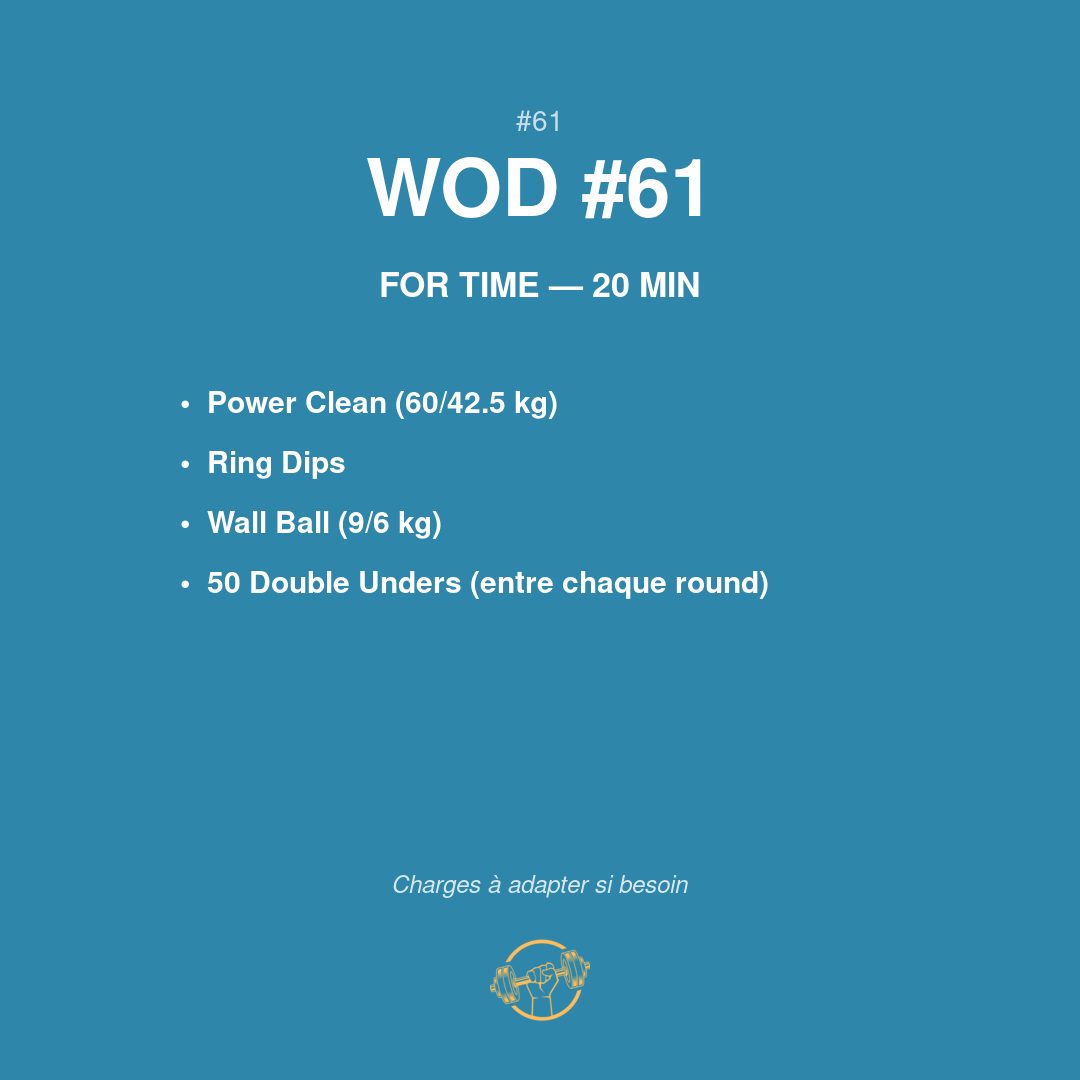 WOD #61 CrossFit — infographie