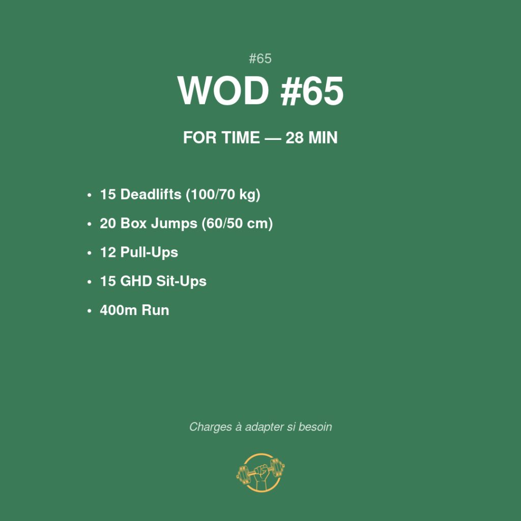 WOD #65 CrossFit — infographie