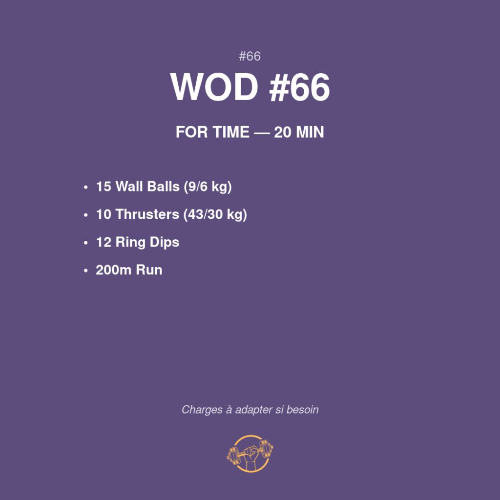 WOD #66 CrossFit — infographie