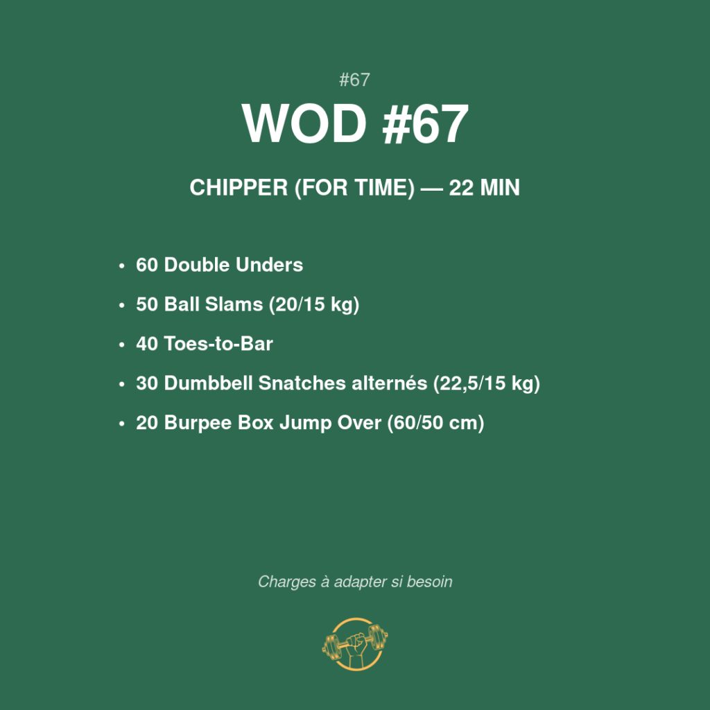 WOD #67 CrossFit — infographie