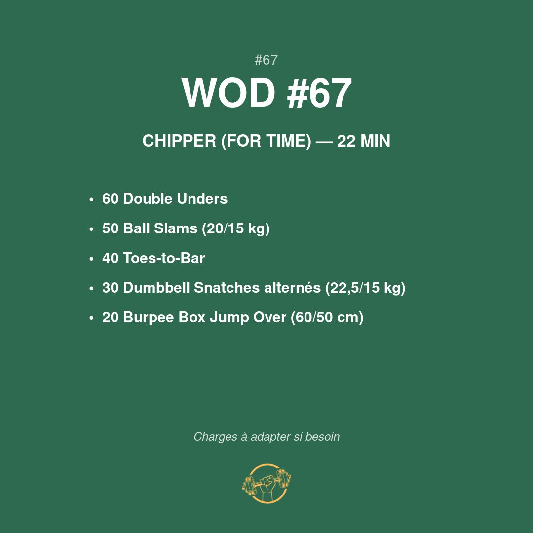 WOD #67 CrossFit — infographie
