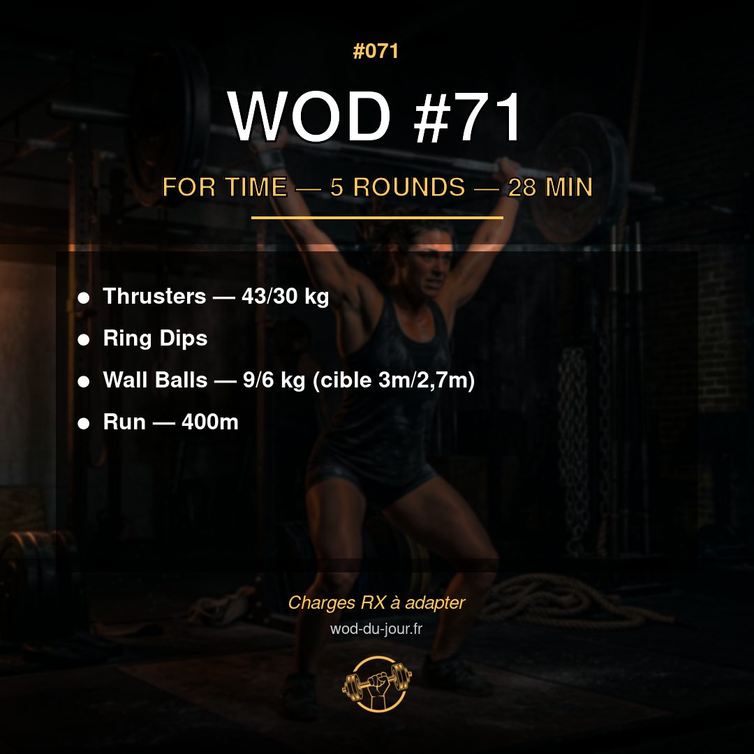 WOD #71 CrossFit — infographie