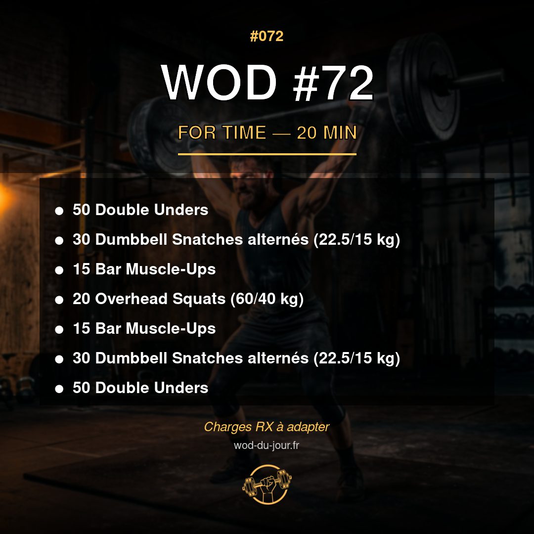 WOD #72 CrossFit — infographie
