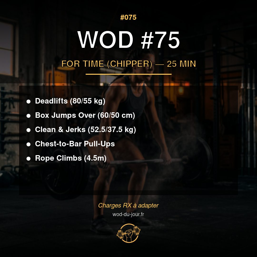 WOD #75 CrossFit — infographie
