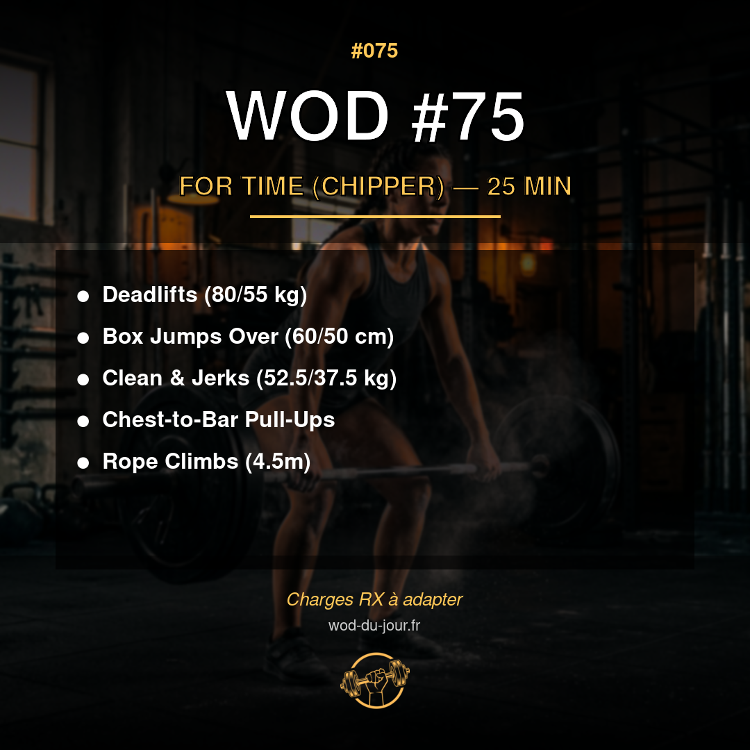 WOD #75 CrossFit — infographie