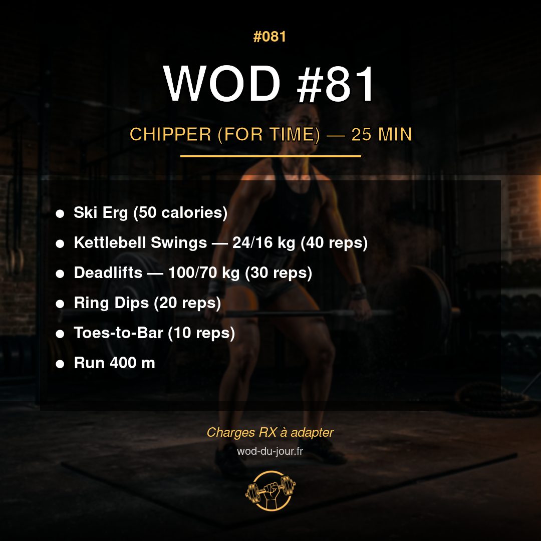WOD #81 CrossFit — infographie