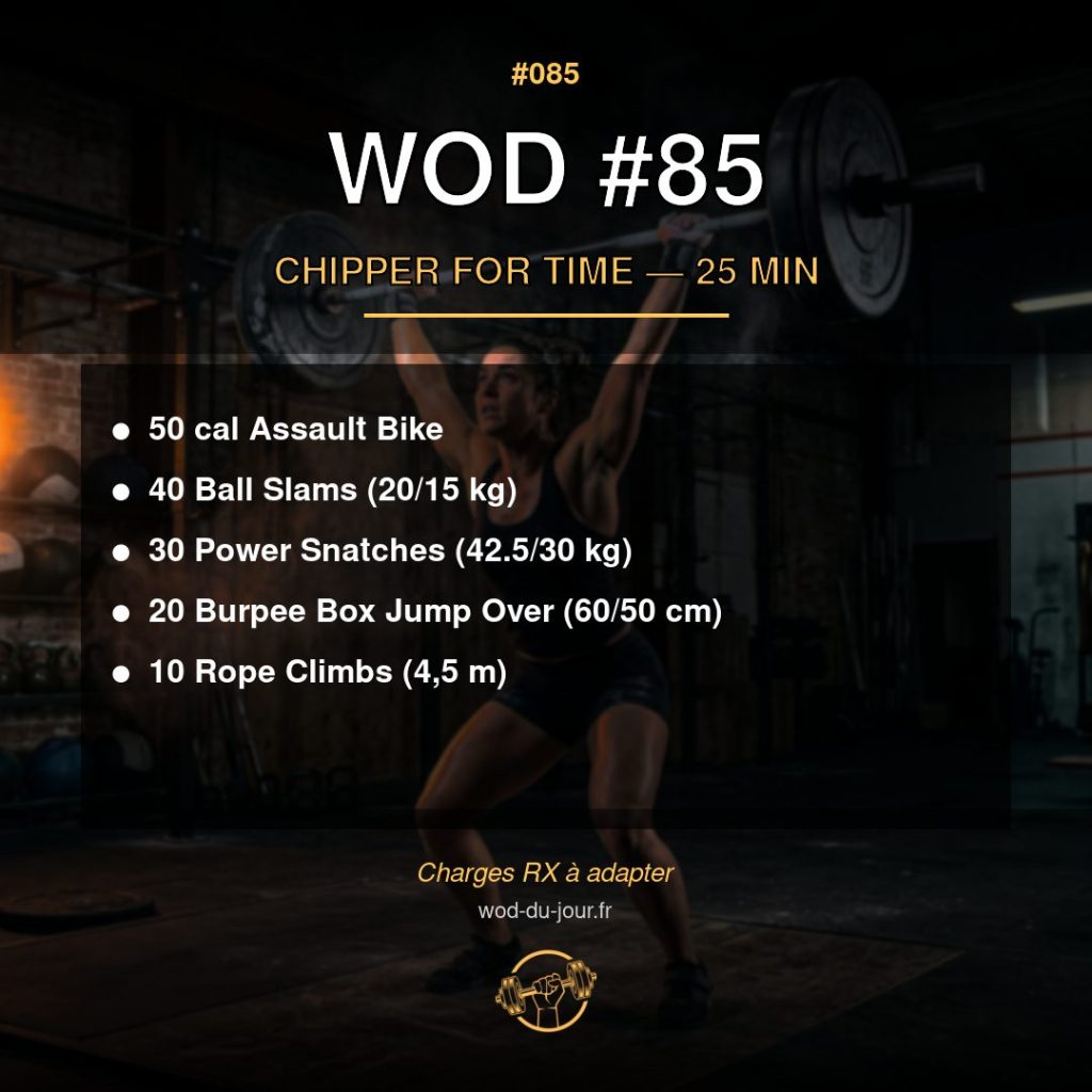 WOD #85 CrossFit — infographie