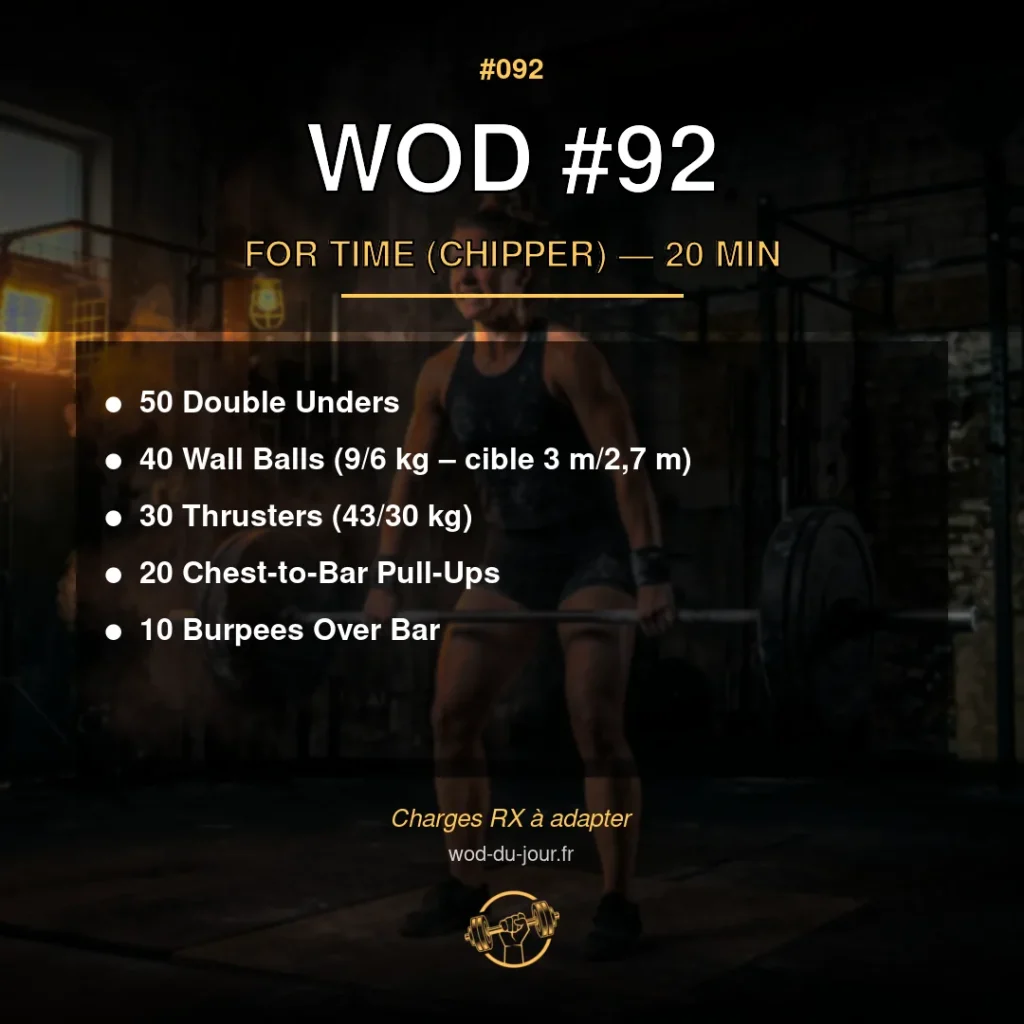 WOD #92 CrossFit — infographie