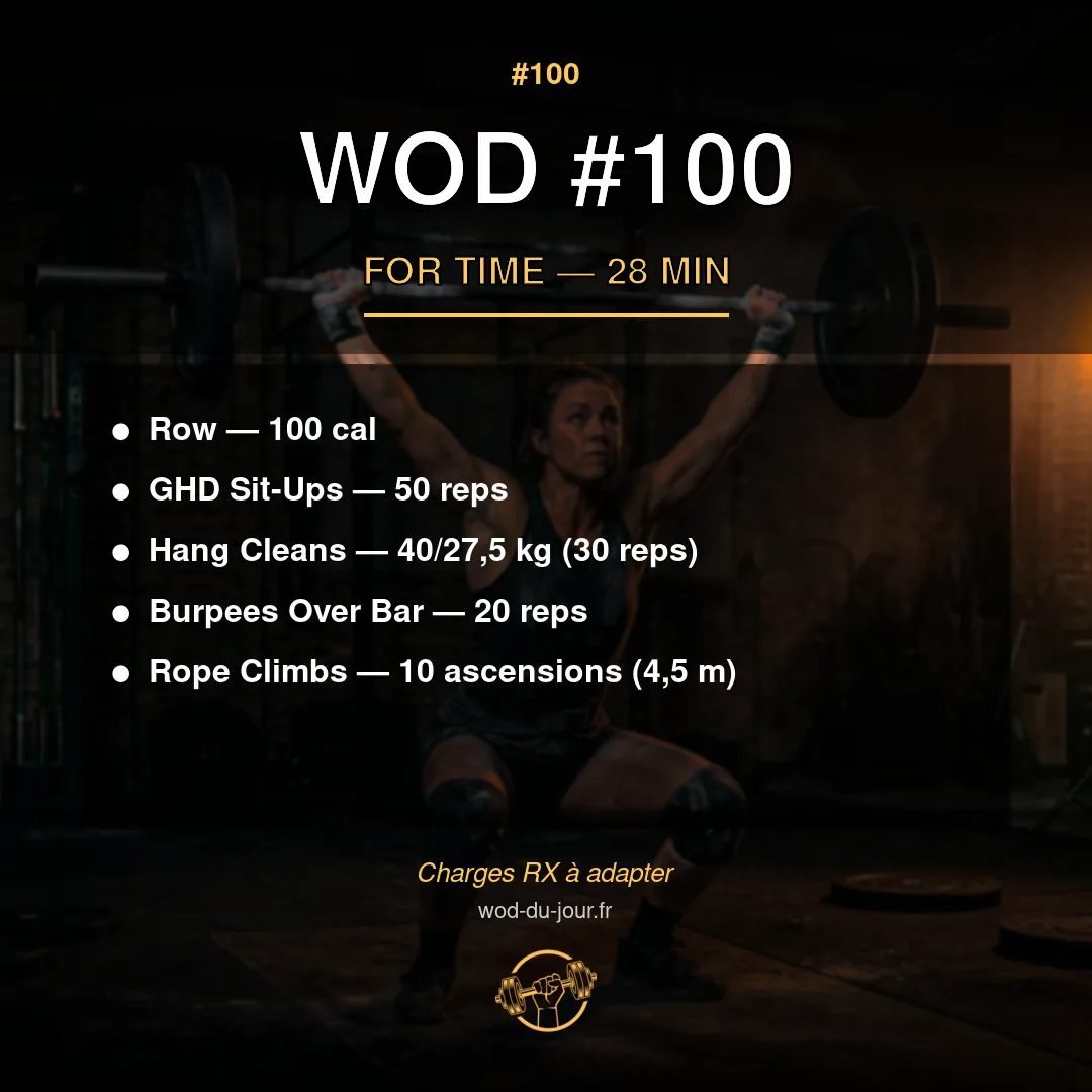 WOD #100 CrossFit — infographie