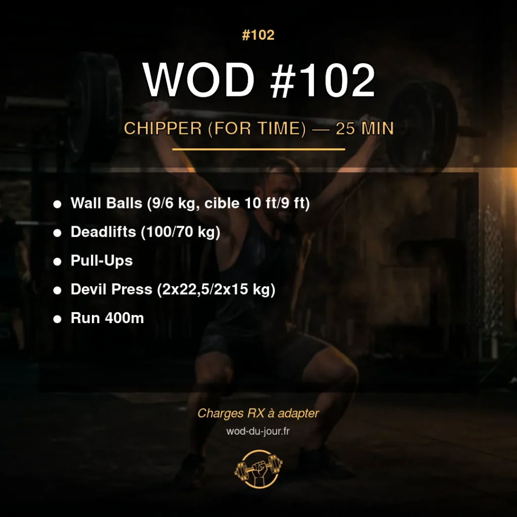 WOD #102 CrossFit — infographie