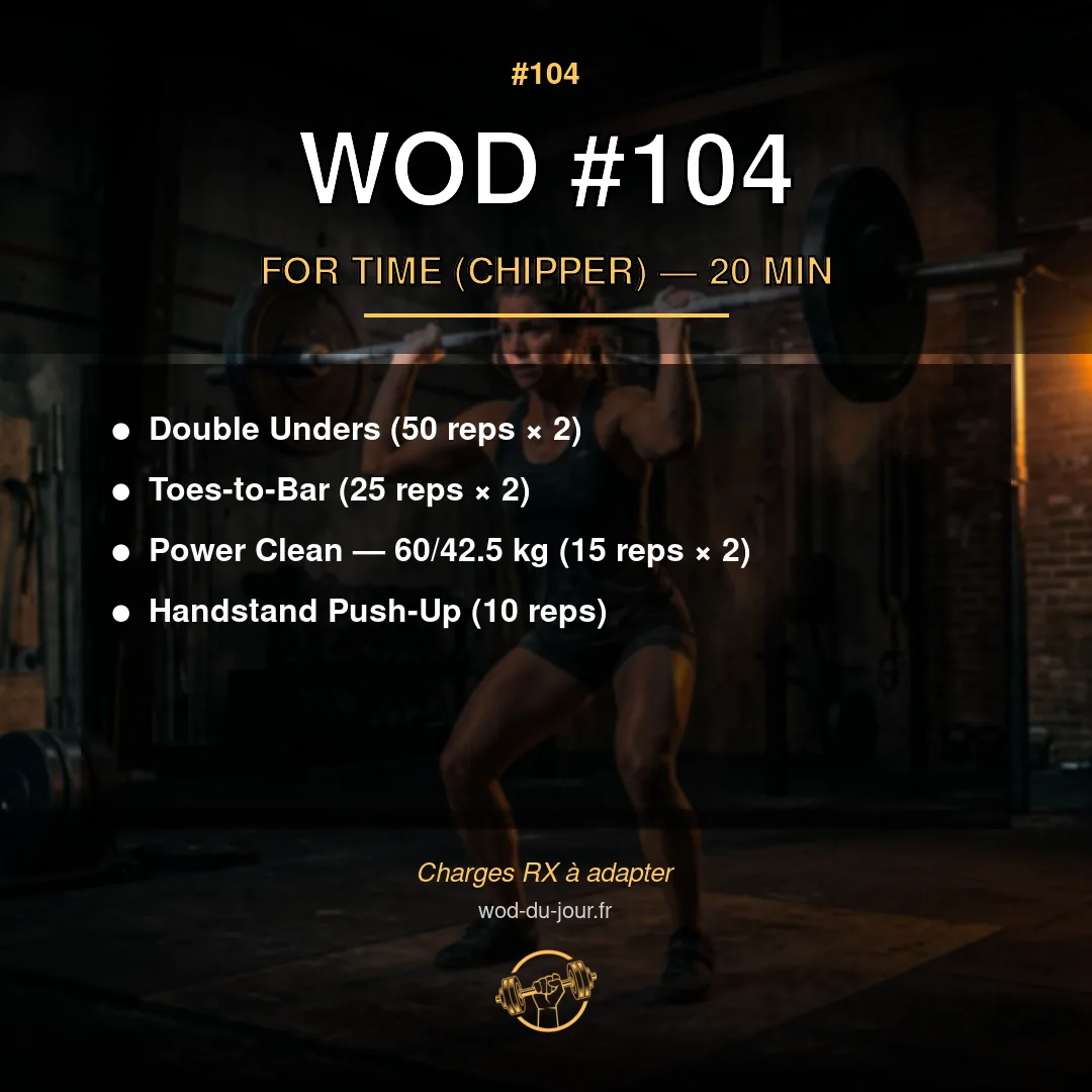 WOD #104 CrossFit — infographie