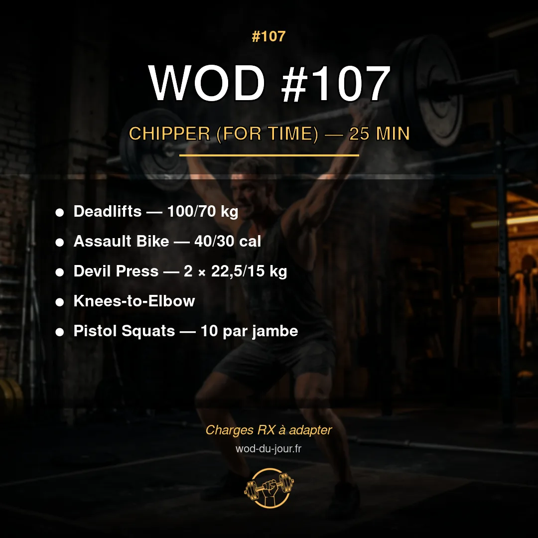 WOD #107 CrossFit — infographie
