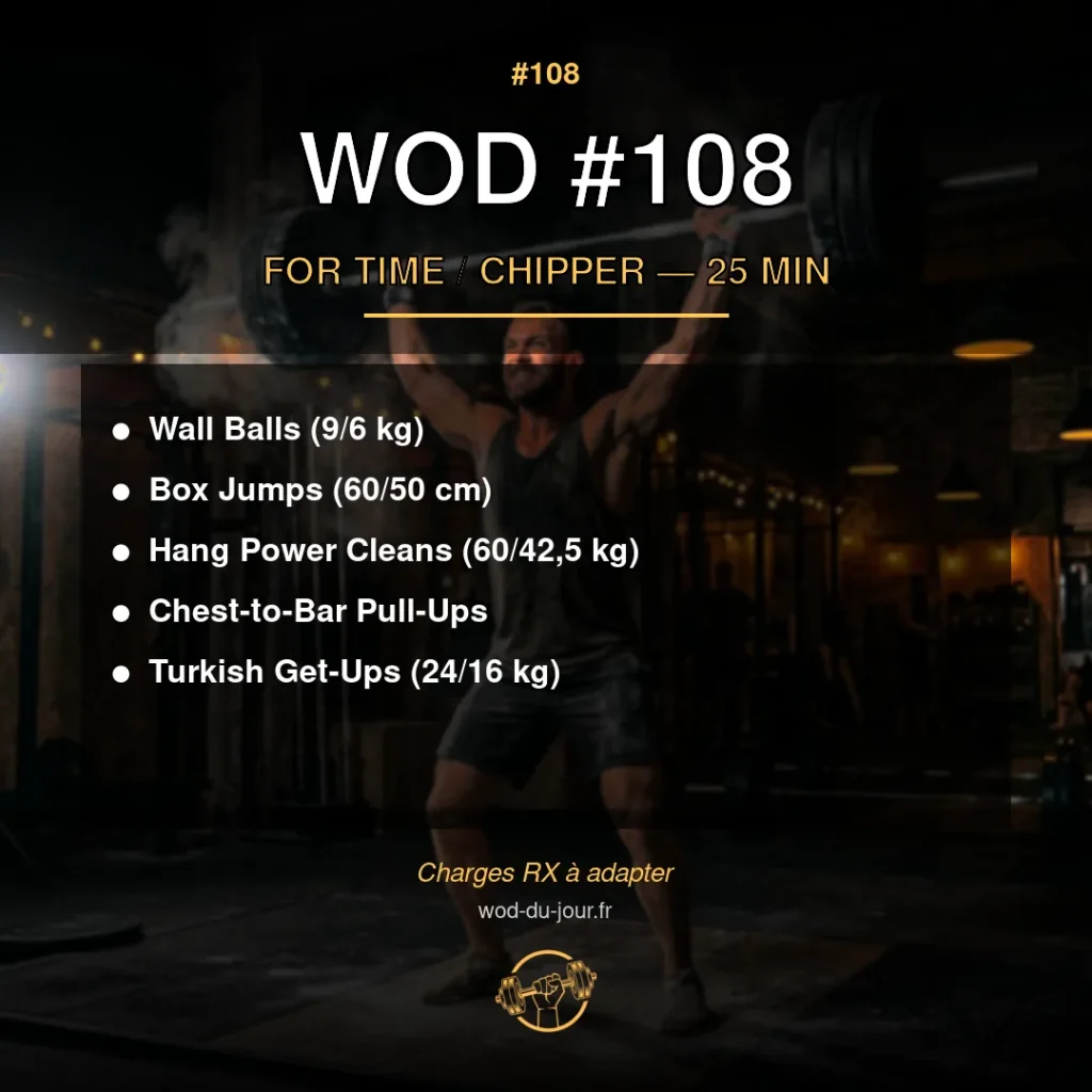 WOD #108 CrossFit — infographie