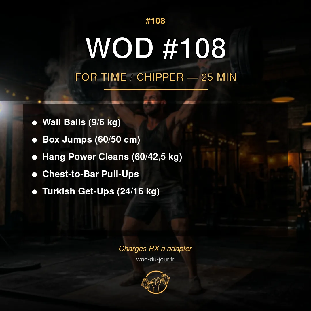 WOD #108 CrossFit — infographie