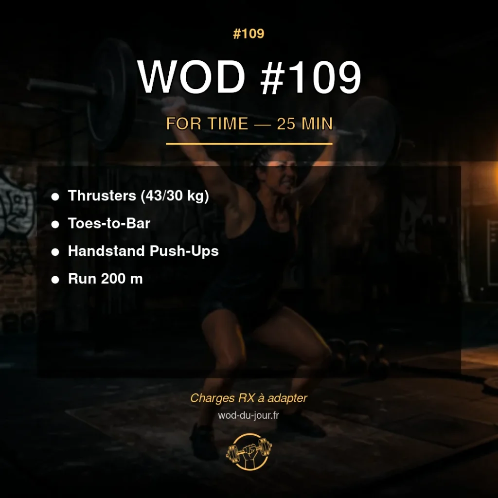 WOD #109 CrossFit — infographie