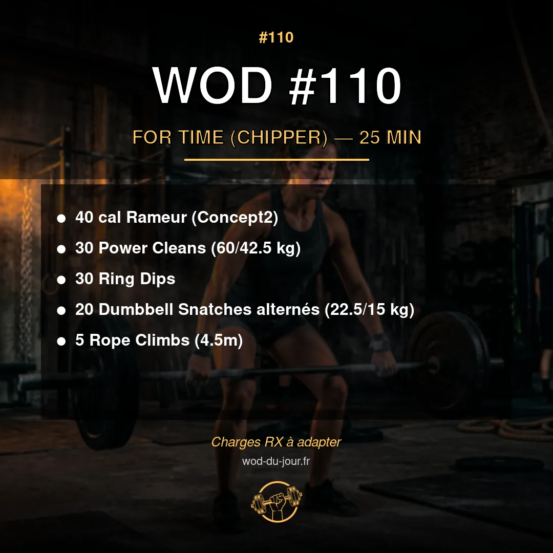 WOD #110 CrossFit — infographie