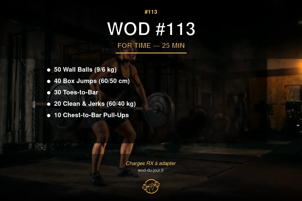 WOD #113 CrossFit — infographie