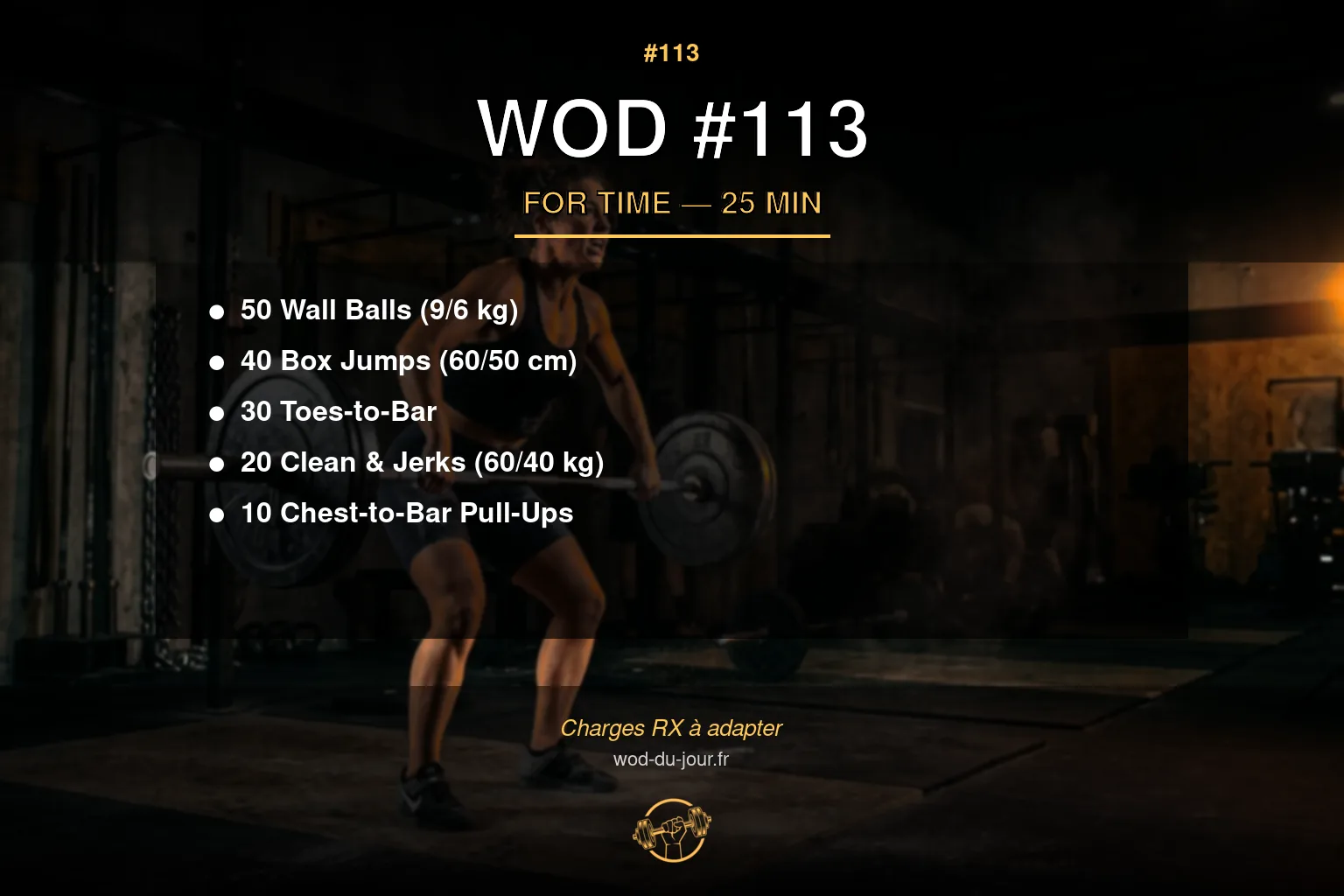 WOD #113 CrossFit — infographie