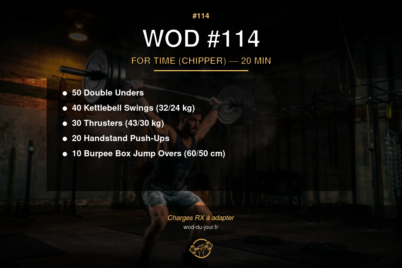 WOD #114 CrossFit — infographie