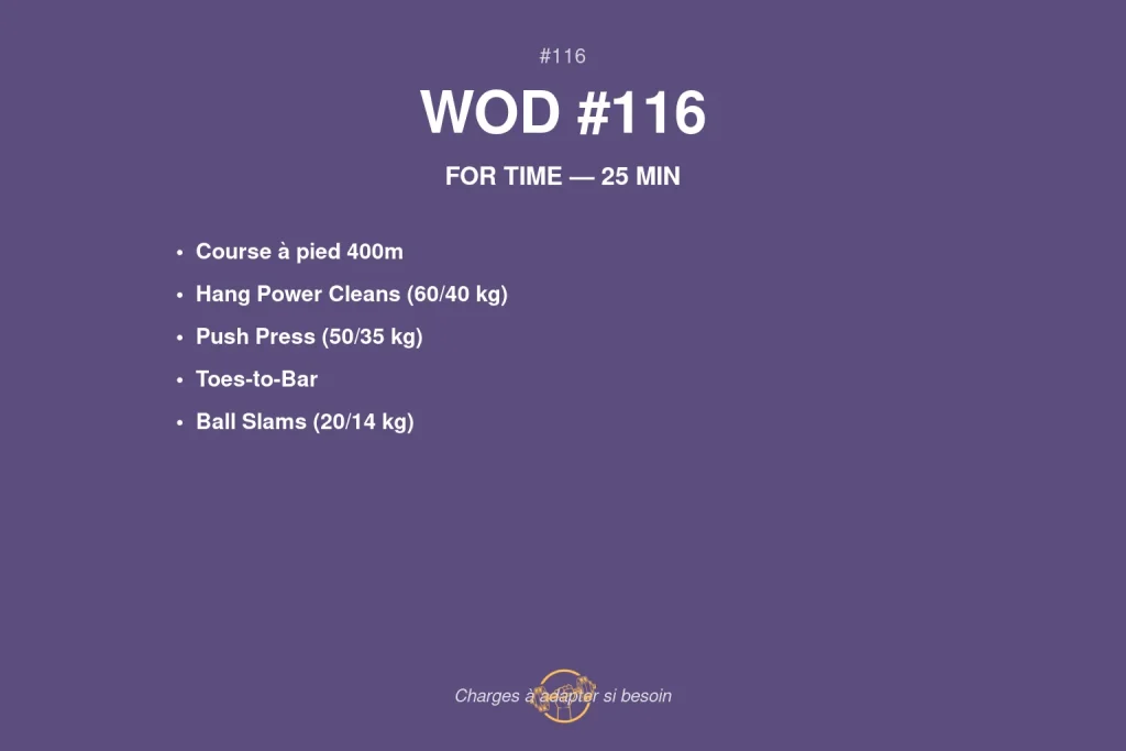WOD #116 CrossFit — infographie