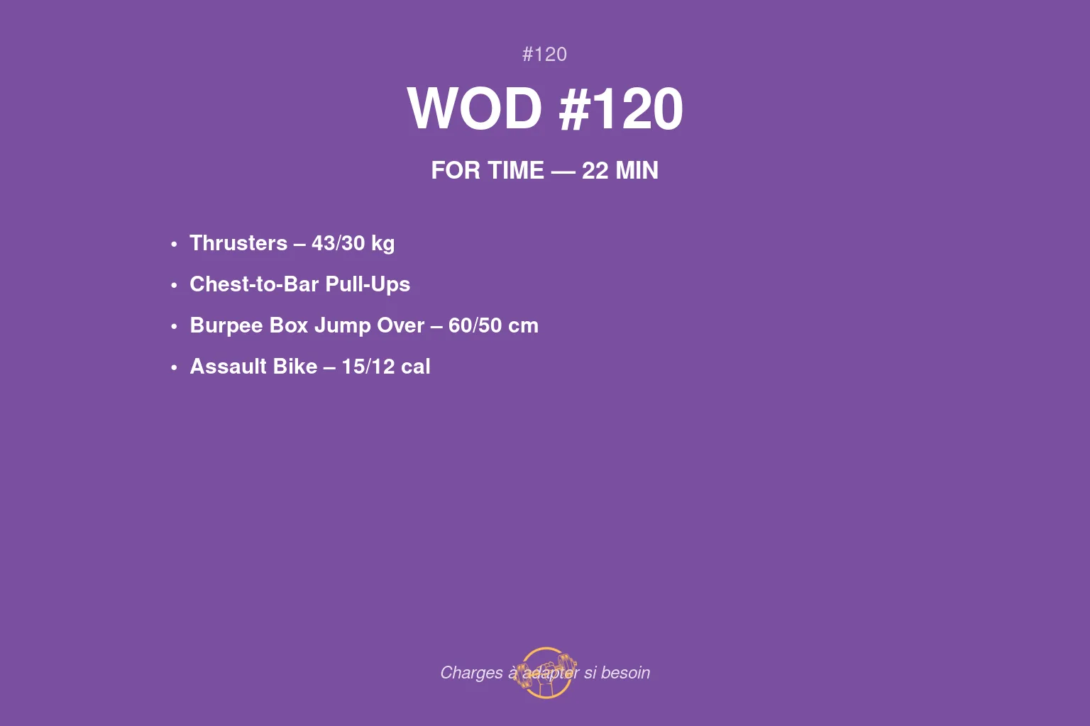 WOD #120 CrossFit — infographie