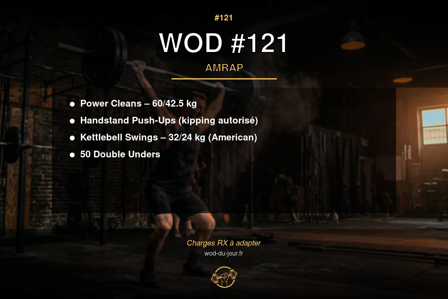 WOD #121 CrossFit — infographie
