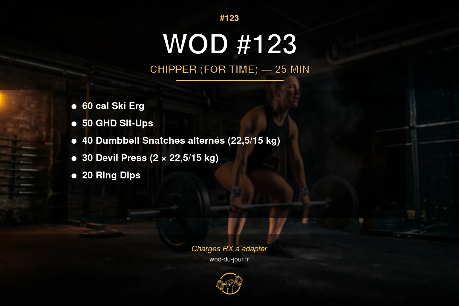 WOD #123 CrossFit — infographie
