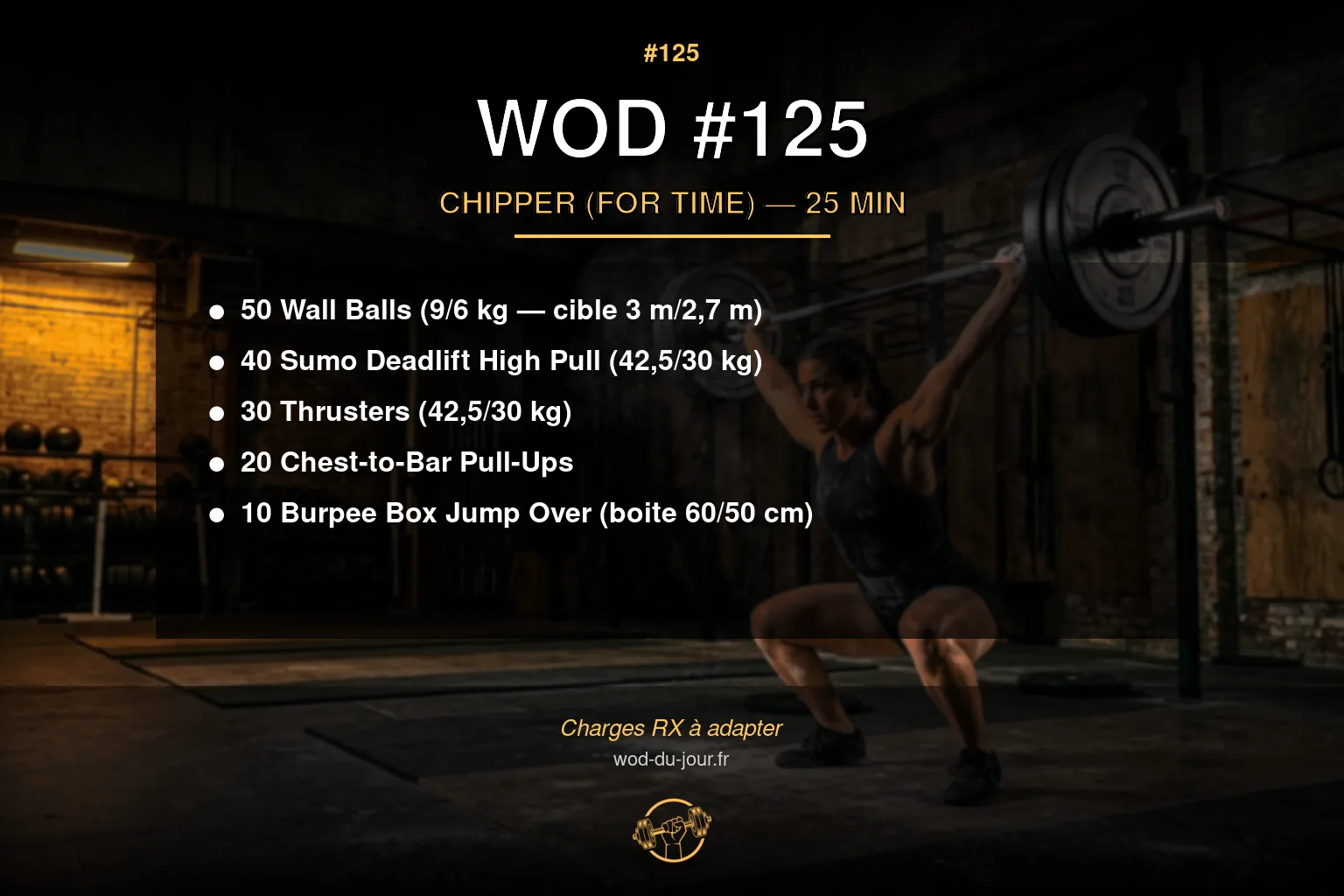 WOD #125 CrossFit — infographie