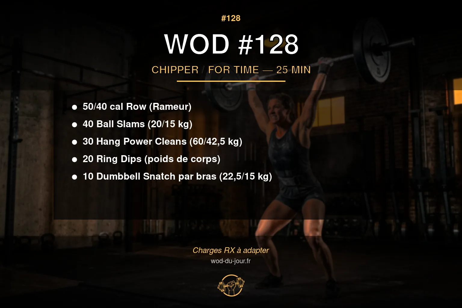 WOD #128 CrossFit — infographie
