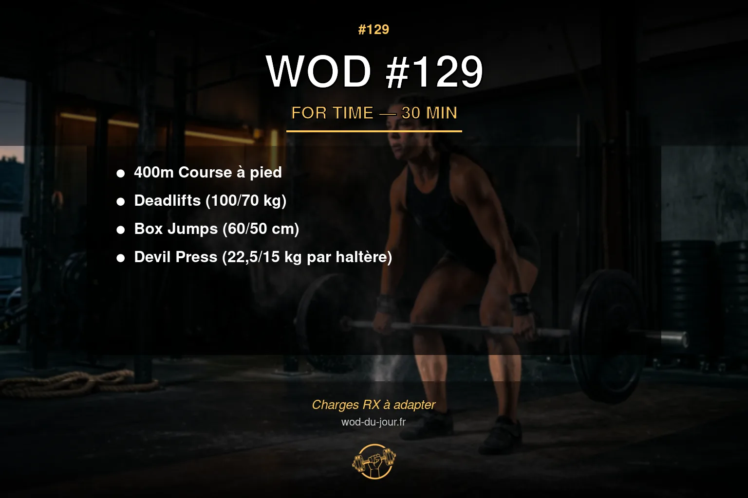 WOD #129 CrossFit — infographie