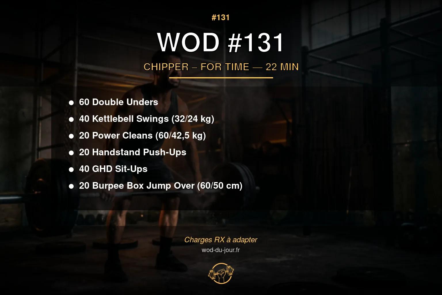 WOD #131 CrossFit — infographie