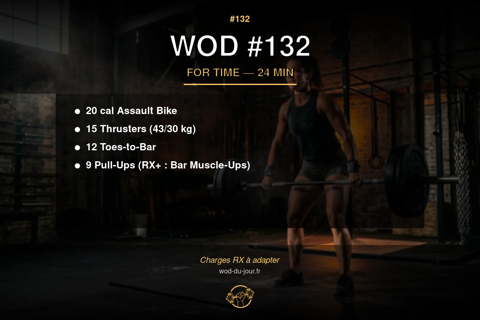 WOD #132 CrossFit — infographie