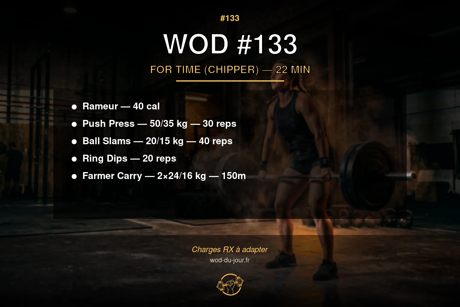 WOD #133 CrossFit — infographie