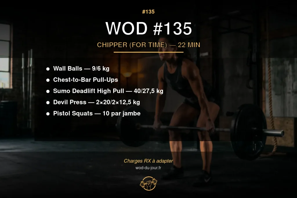 WOD #135 CrossFit — infographie