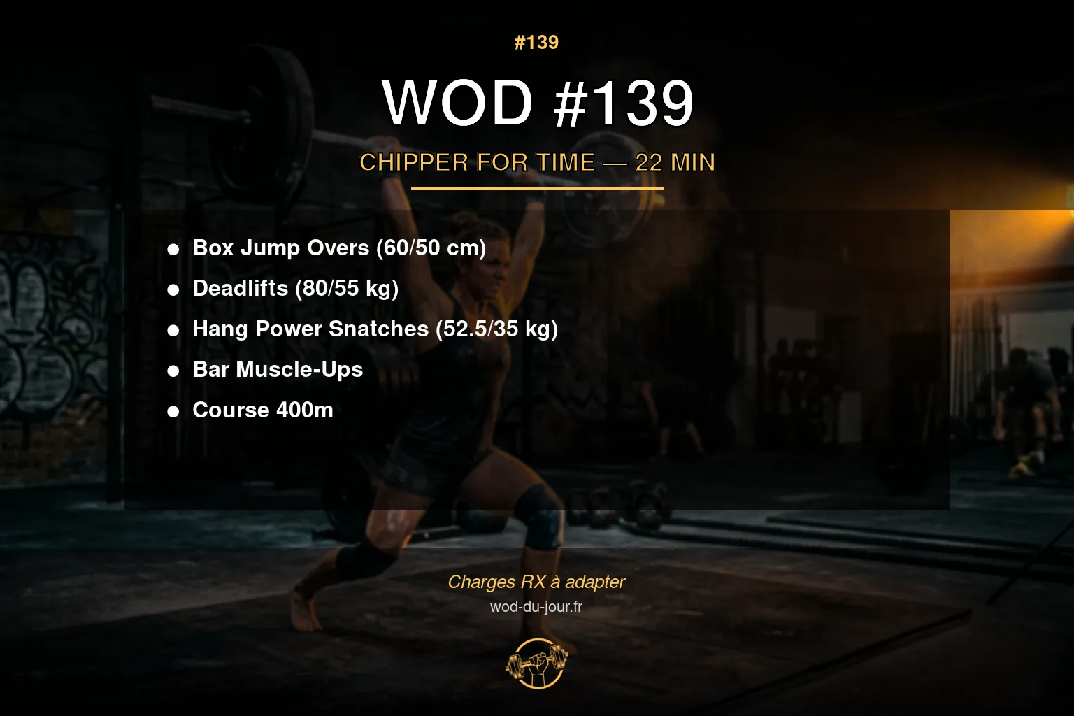 WOD #139 CrossFit — infographie