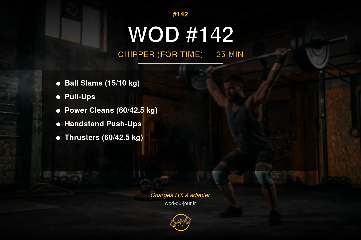 WOD #142 CrossFit — infographie