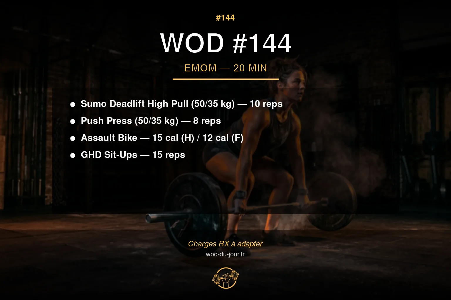 WOD #144 CrossFit — infographie