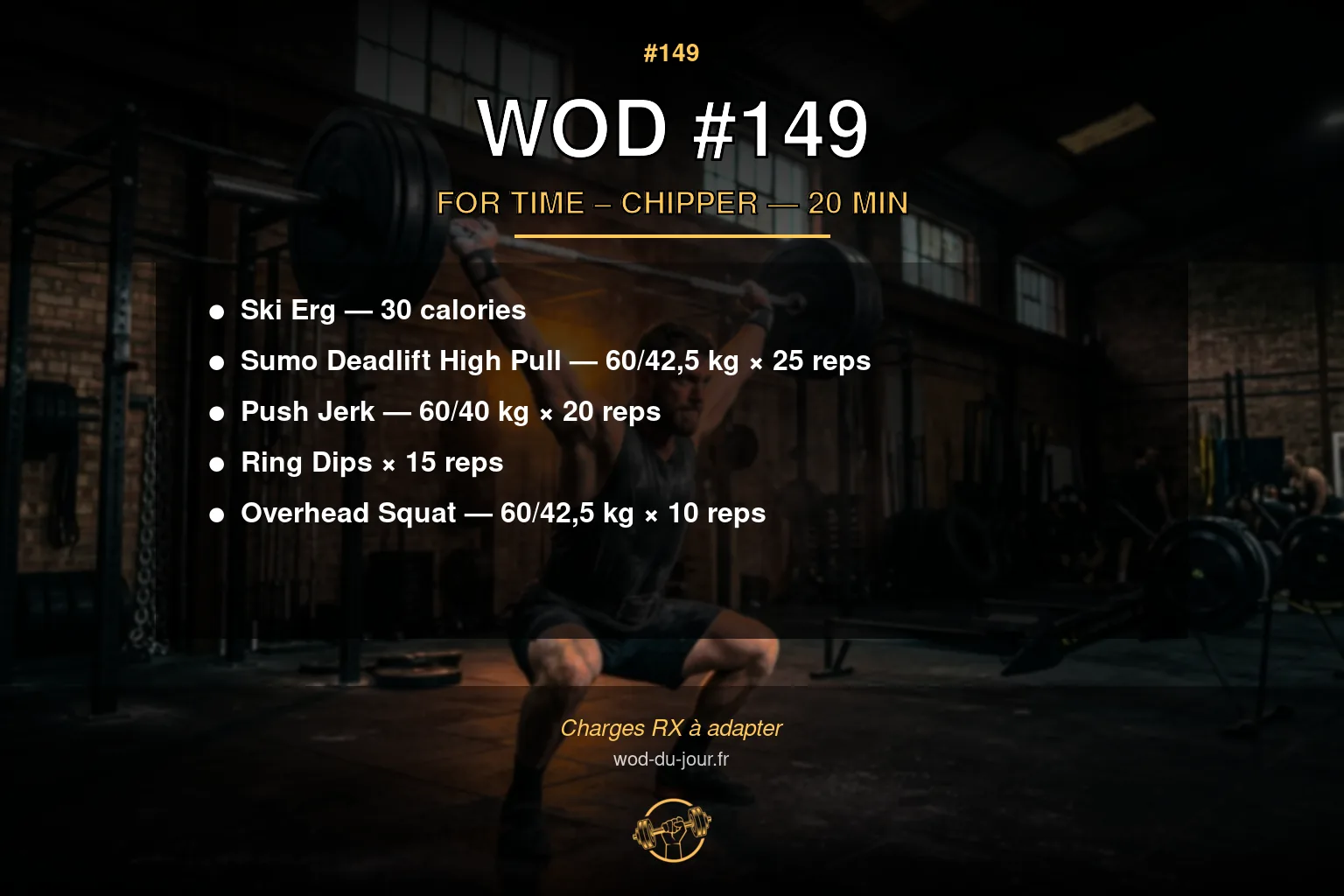 WOD #149 CrossFit — infographie