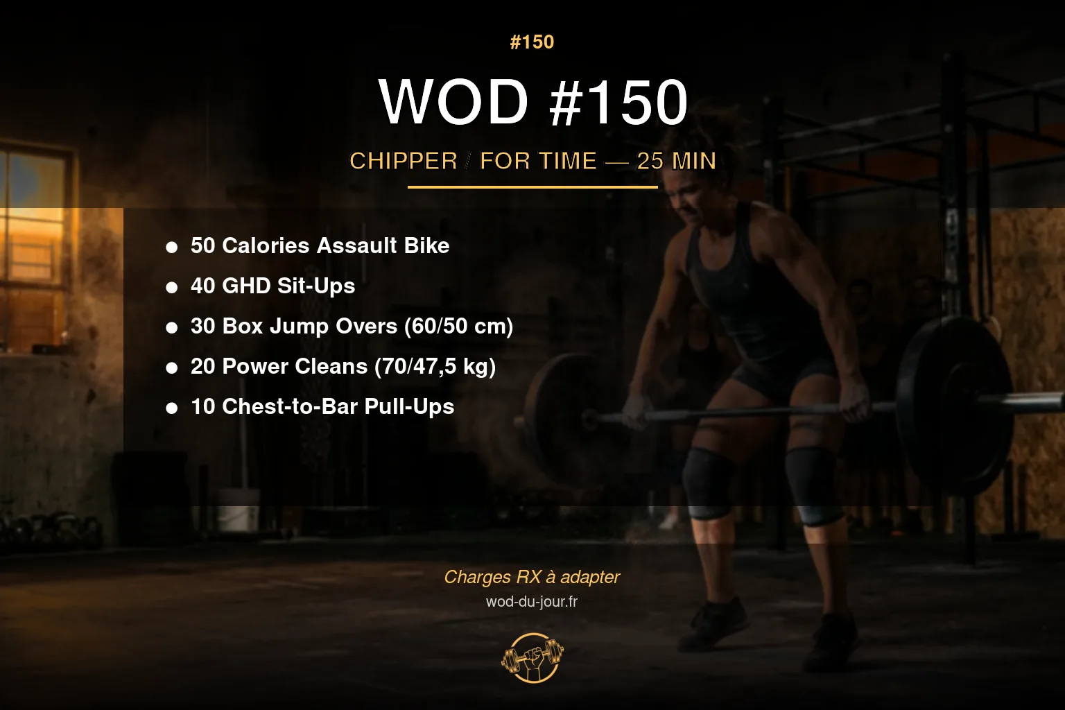 WOD #150 CrossFit — infographie