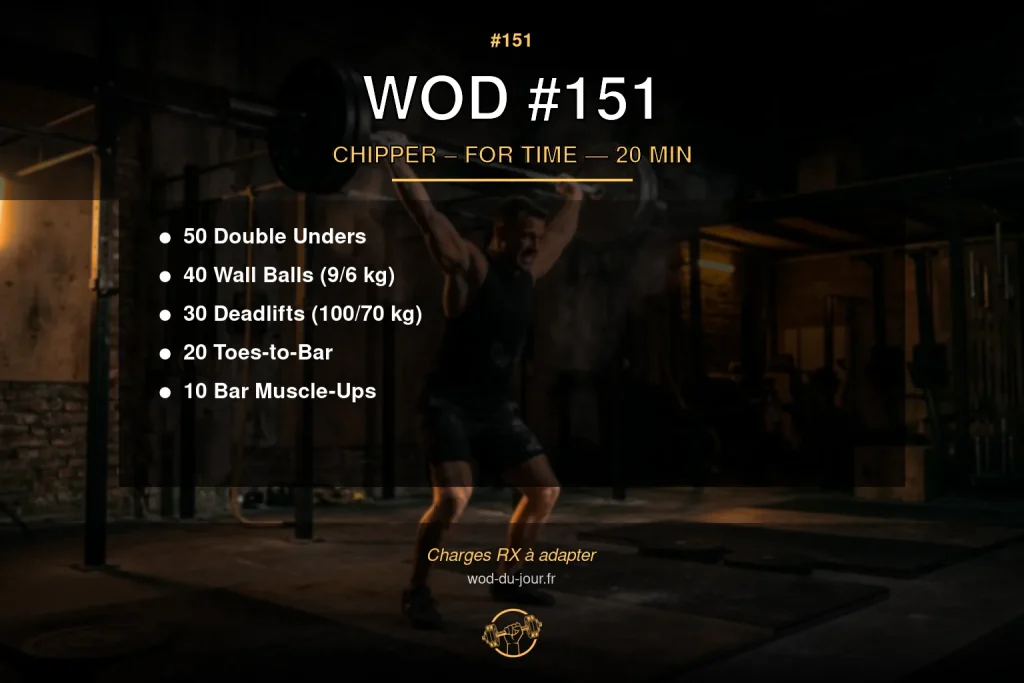WOD #151 CrossFit — infographie