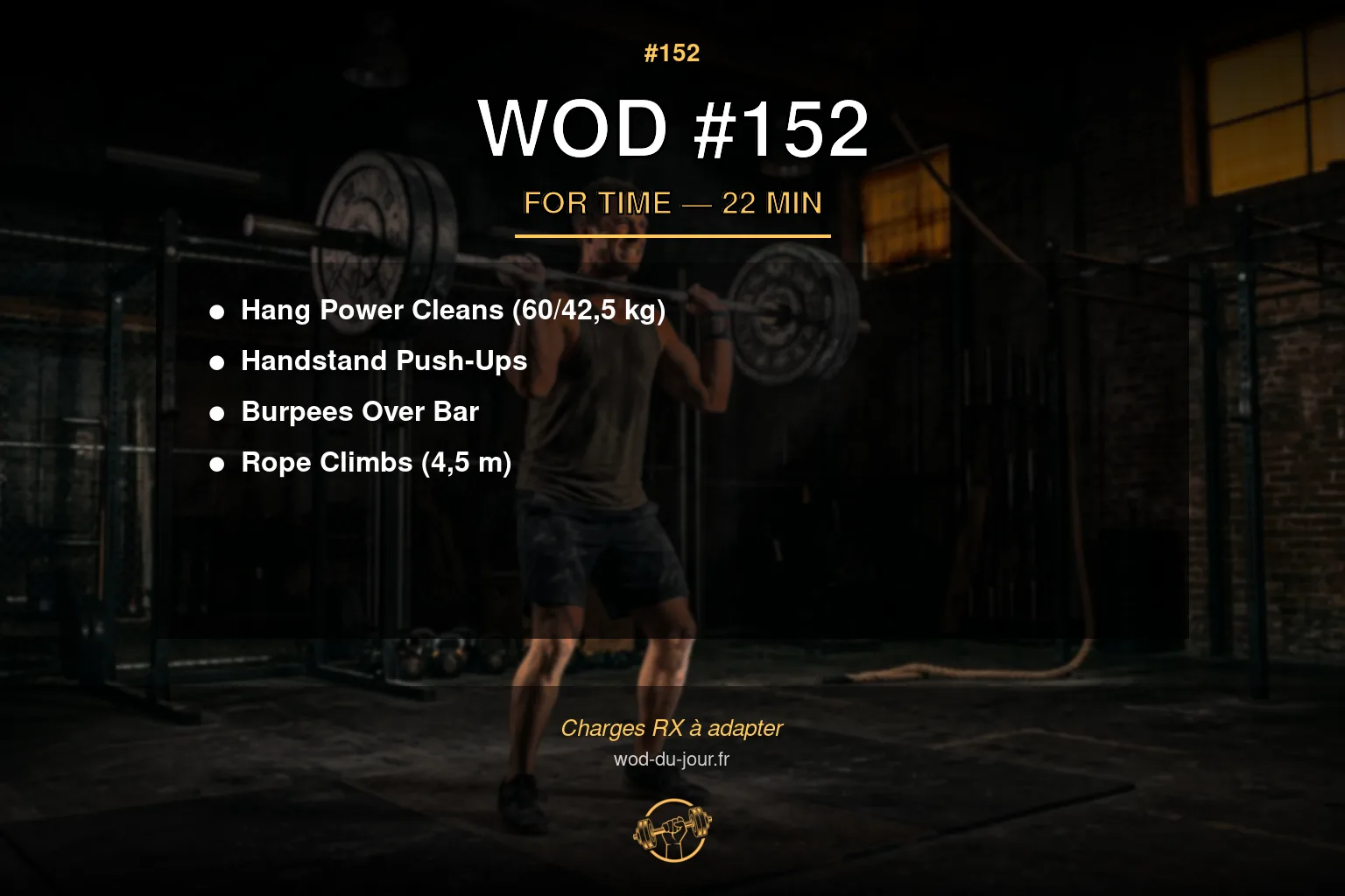 WOD #152 CrossFit — infographie