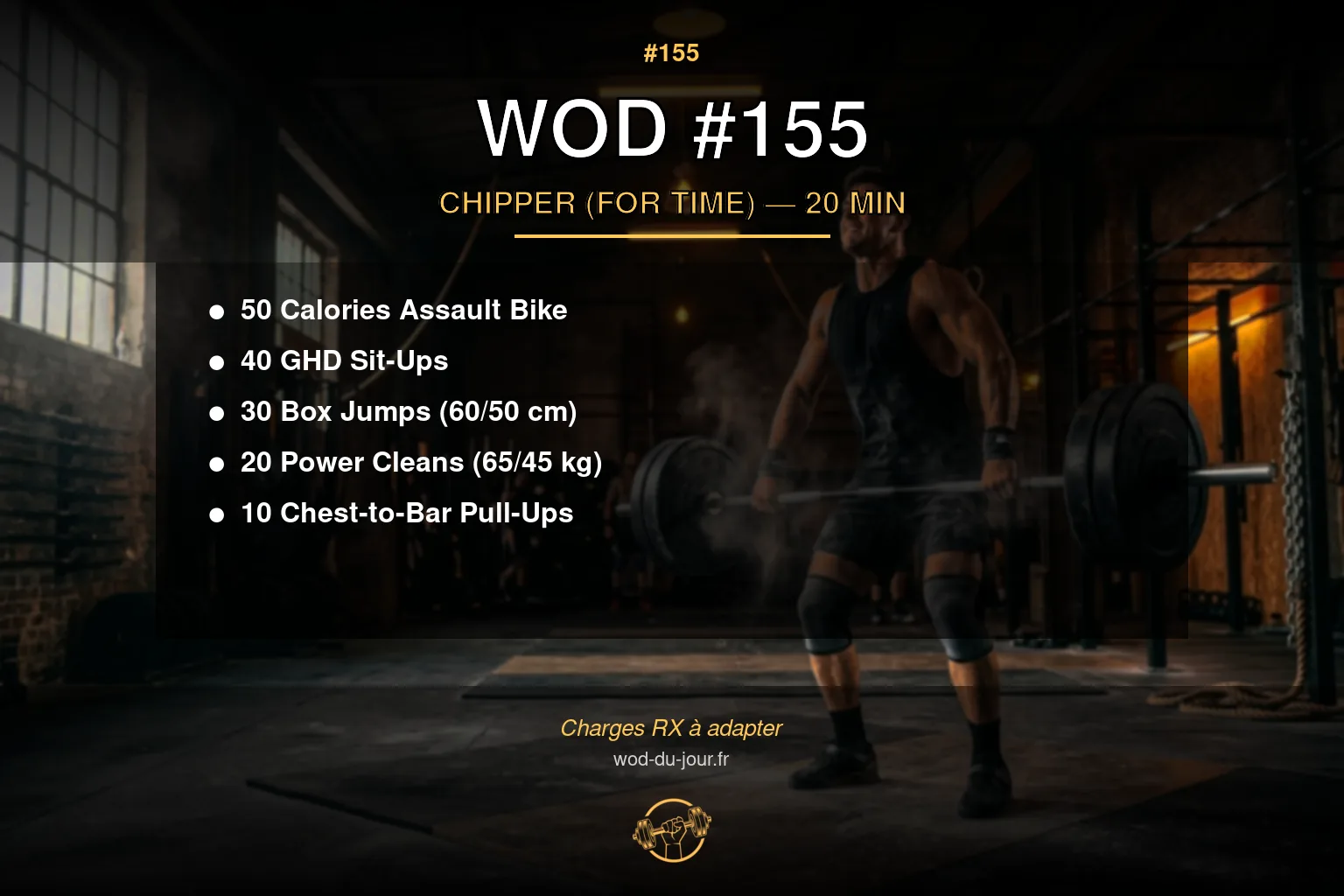 WOD #155 CrossFit — infographie