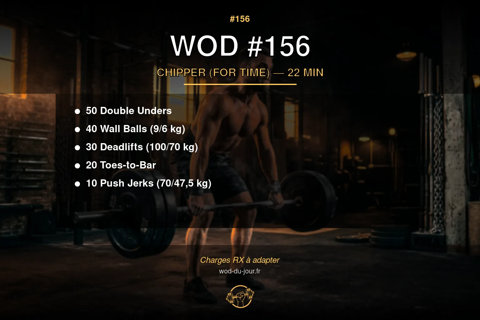 WOD #156 CrossFit — infographie