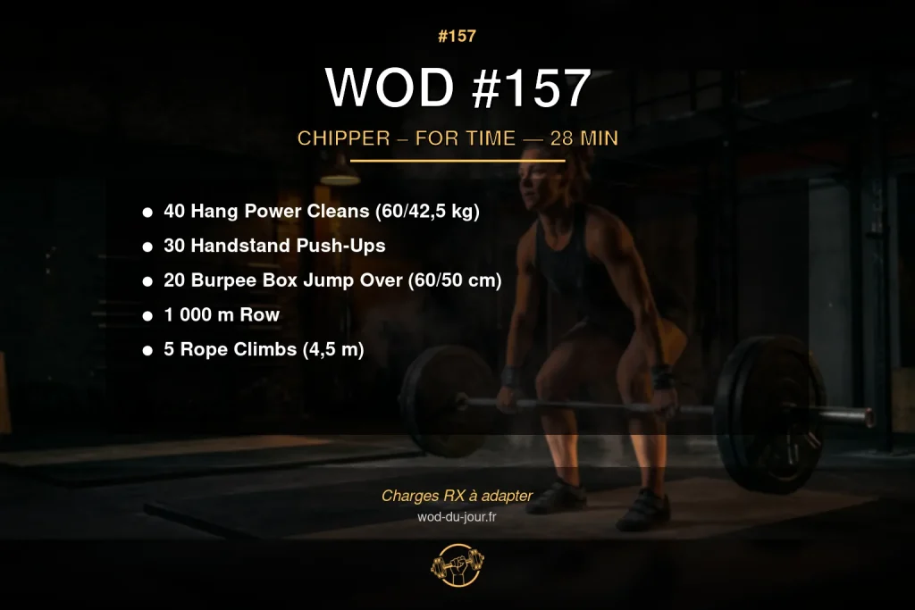 WOD #157 CrossFit — infographie