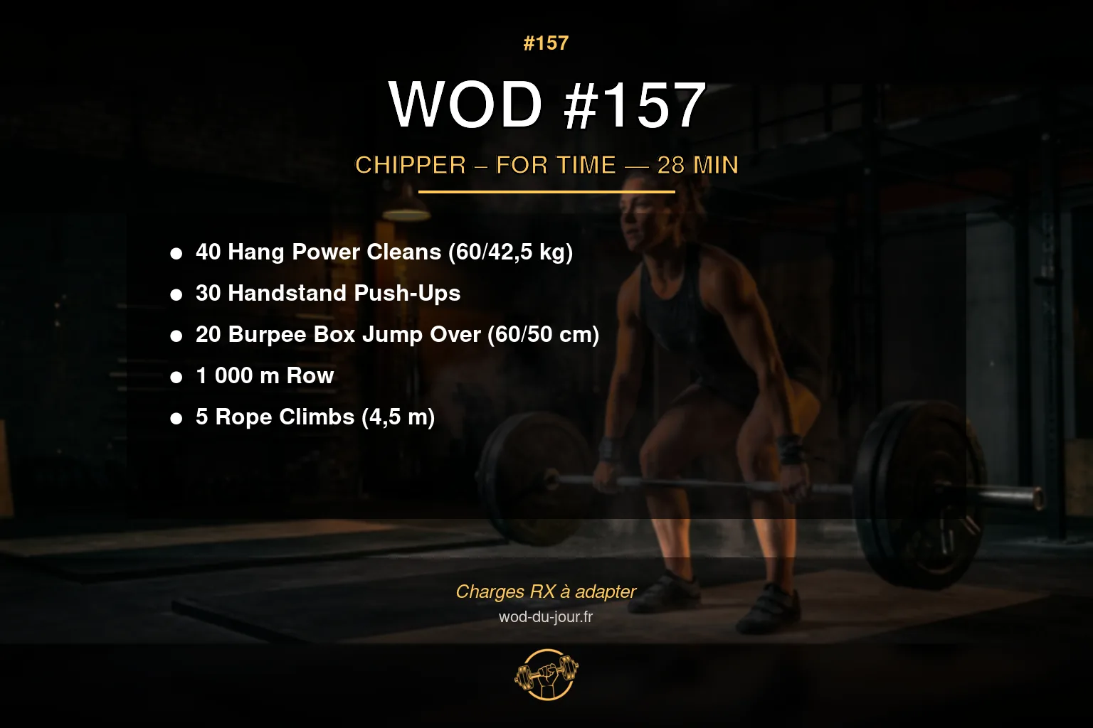 WOD #157 CrossFit — infographie